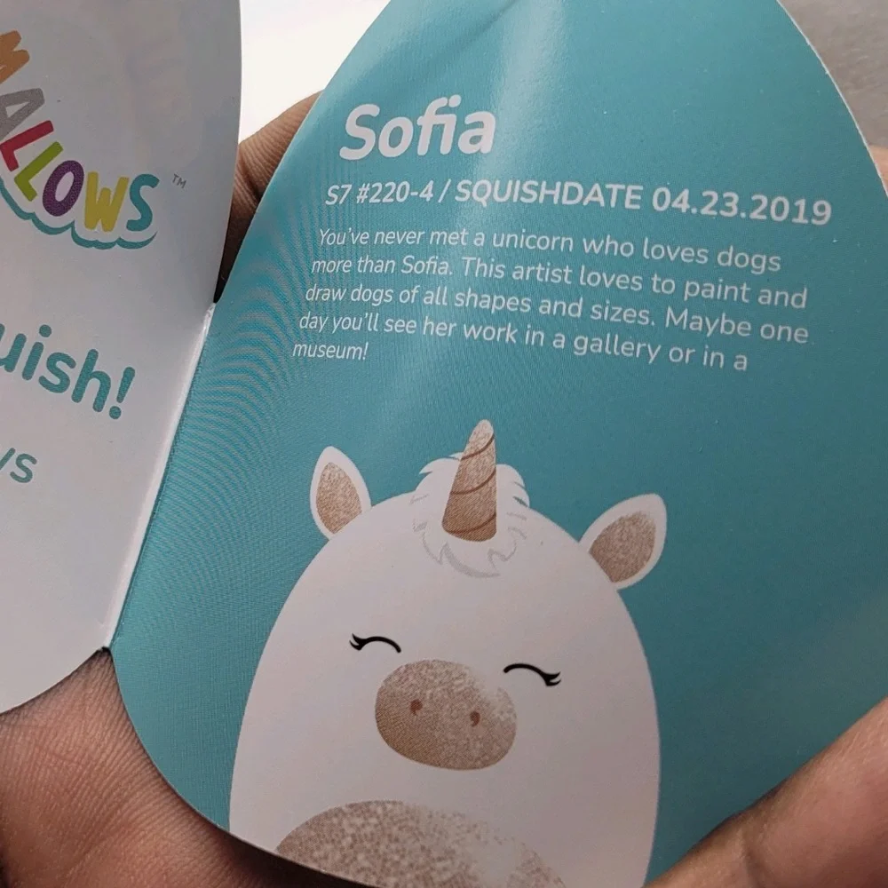 NWT Sofia the Unicorn Fantasy Squad Squishmallow Plush Stuffed Animal 7.5”